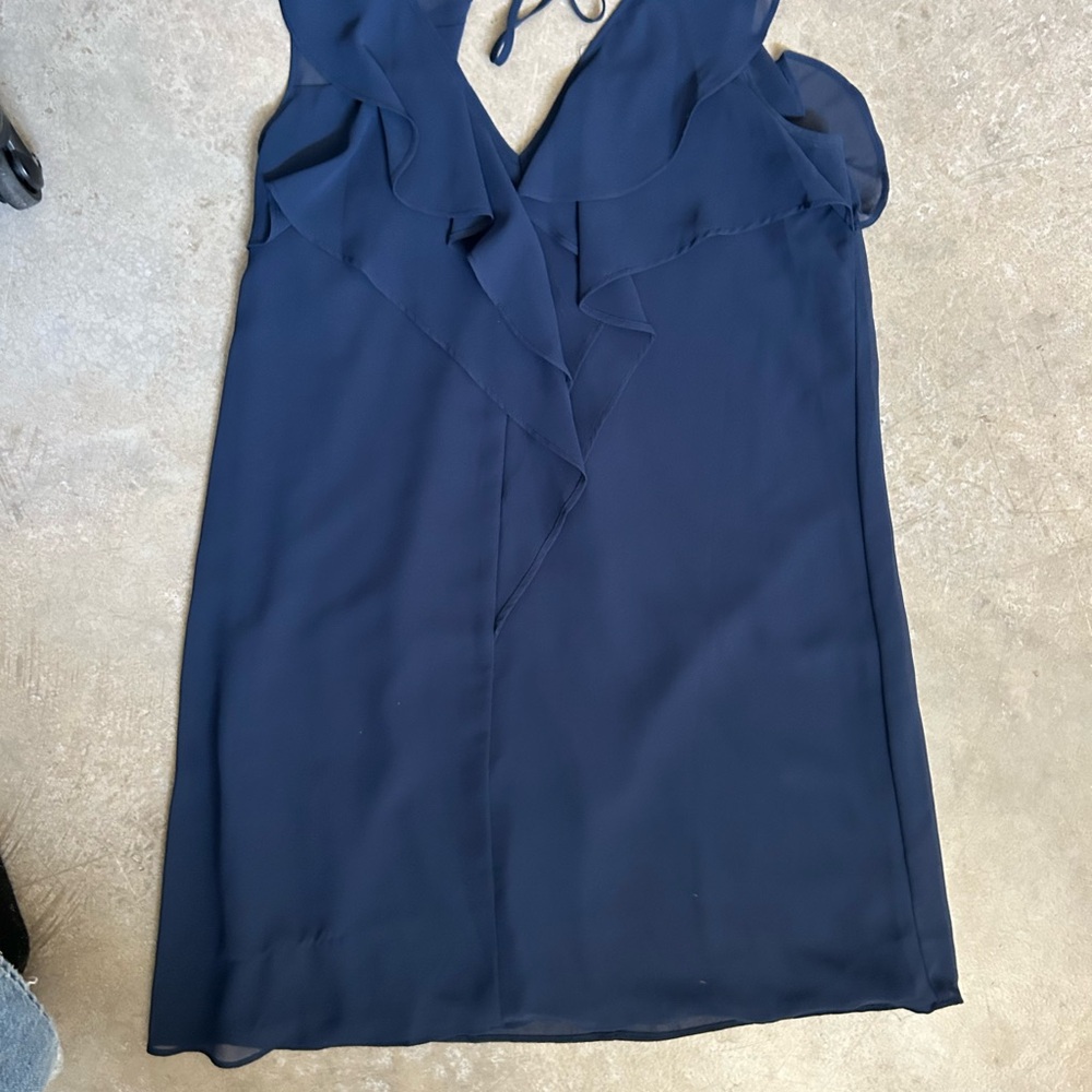 Elegant Navy Sleeveless dress